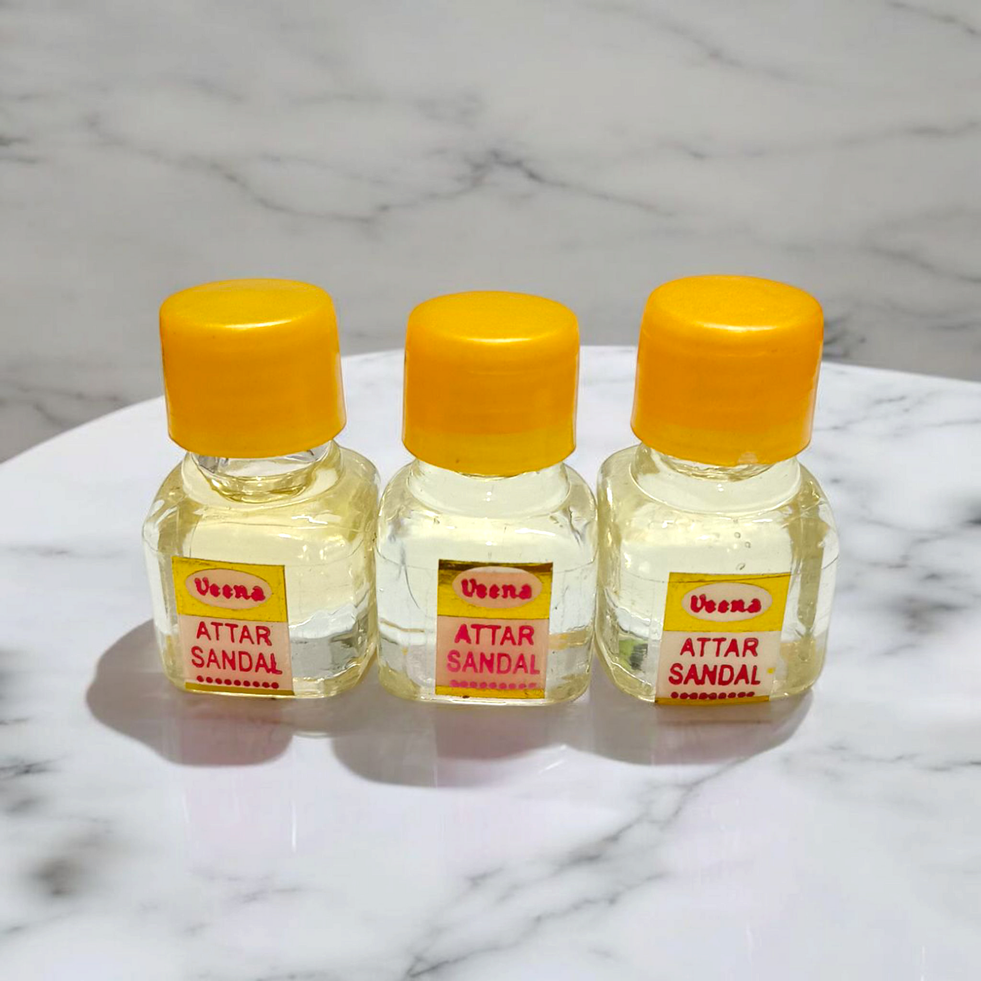 Sandal Attar Set of 4 – 2ML | Premium Perfume by Veena for a Warm, Earthy Fragrance – Malawala