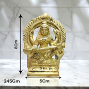 Saraswati Idol in Brass | Goddess Saraswati | Malawala