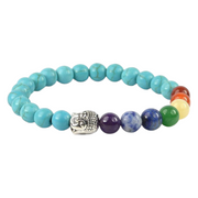 7 Chakra Bracelet with Turquoise (Firoza) – Natural Gemstone Healing Bracelet