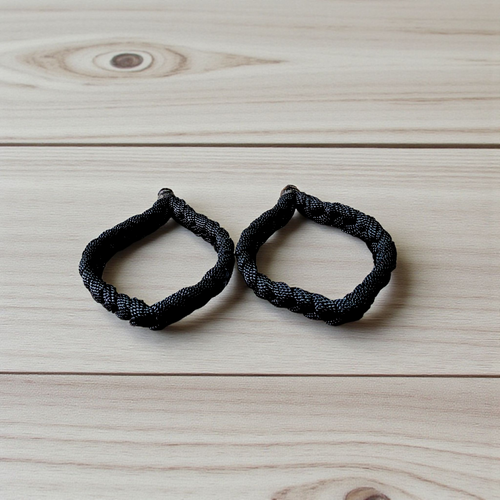 Set of 2 Handmade Black Dhaga Bracelets for Nazar Suraksha, adjustable sacred thread for spiritual protection and daily use