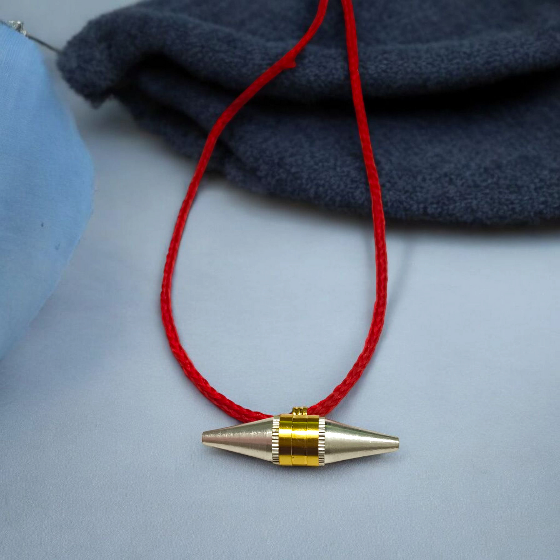 Set of 5 Triloh Taweez spiritual amulets made with copper, brass, and iron, including a free Bhojpatra sheet for personalized prayers