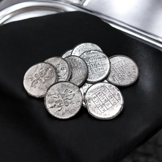 Shani Yantra Coin – Ranga Shani Yantra Sikka for Lal Kitab Remedies & Shani Dosh Nivaran – Malawala