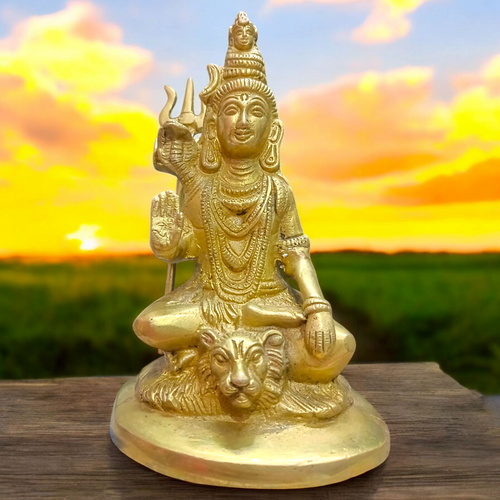 Shiv Ji Brass Idol | Blessing Pose | Malawala