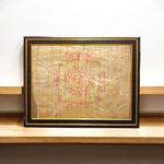 Shri Baglamukhi Maha Yantra 27x35 CM On Bhojpatra With Frame - Malawala