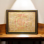 Shri Baglamukhi Maha Yantra 27x35 CM On Bhojpatra With Frame - Malawala