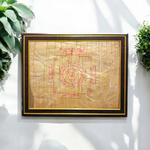 Shri Baglamukhi Maha Yantra 27x35 CM On Bhojpatra With Frame - Malawala