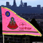 Shyam Baba Flag | Khatu Shyam Ji Triangle Flag | 30x40 Inch Pink Flag – Malawala
