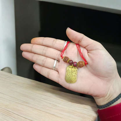 Sidh Durga Kawach Pendant - Maa Durga Beesa Yantra for Protection & Blessings - Malawala