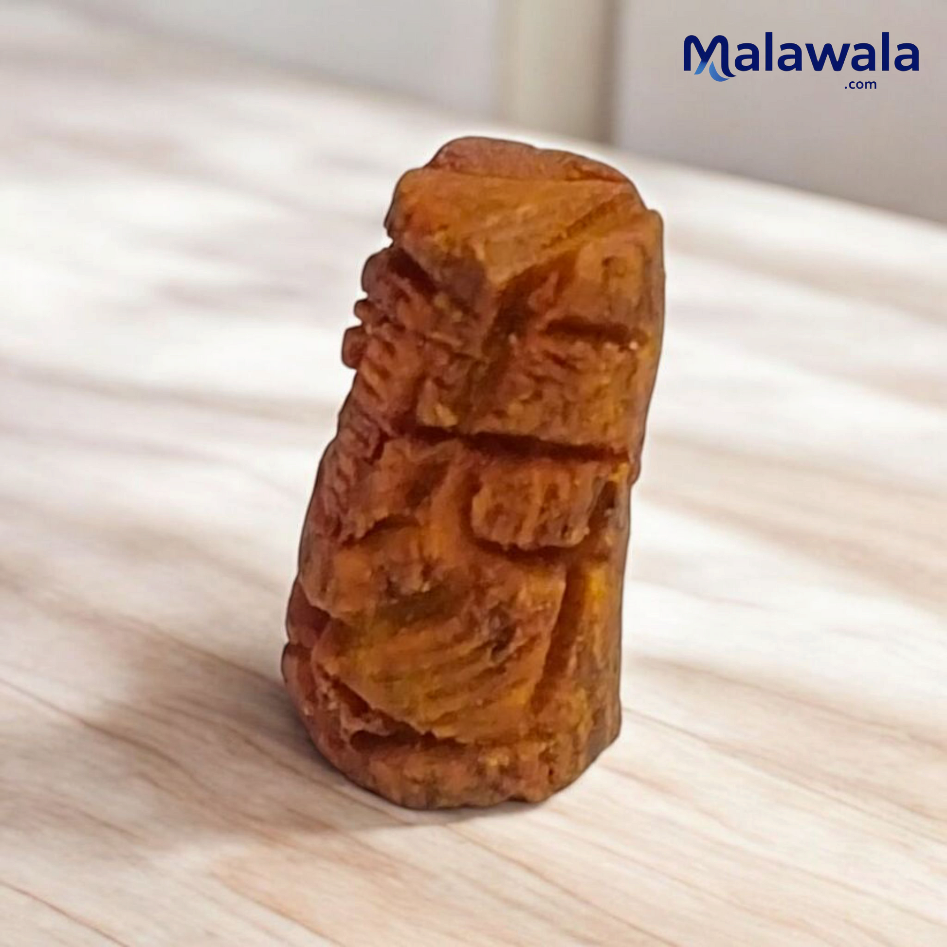 Small Haldi Ganesh Ji idol handcrafted from turmeric – perfect for home temple, office desk, and car dashboard – vibrant and auspicious