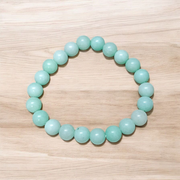 Stretchable Greenish Blue Onyx Bracelet with 8mm round beads – Lab Certified healing crystal jewelry