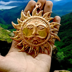 Surya Dev Wall Hanging (Set of 2) – 5 Inch Brass & Copper Sun God Wall Decor for Office & Home | Protection from Vastu Dosh, Shani Dosh & Accidents – Malawala