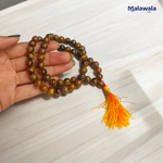 Tiger Eye Mala - Natural Tiger Eye for Confidence & Protection with Lab Certificate - Malawala