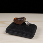 Tiger Eye Pendant with stainless steel chain for men and women – polished oval stone in elegant setting, lab certified