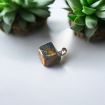 Tiger Eye Pendant with stainless steel chain for men and women – polished oval stone in elegant setting, lab certified
