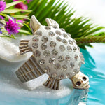 Tortoise Ring | Silver & Brown With Stylish Zircon Diamond Design - Malawala