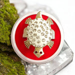 Tortoise Ring | Silver & Brown With Stylish Zircon Diamond Design - Malawala