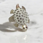 Tortoise Ring | Stylish Zircon in Gold Plated Ring - Malawala