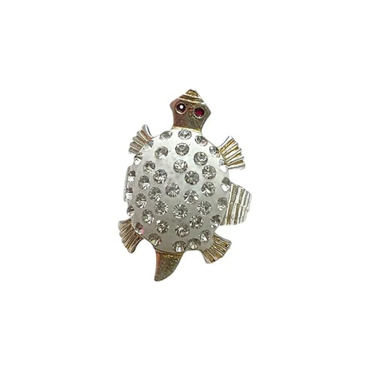 Tortoise Ring | Stylish Zircon in Gold Plated Ring - Malawala