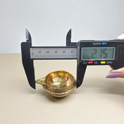 Traditional brass oil lamp for pooja and aarti, handcrafted with a deep reservoir and wide base, ideal for temples and home rituals