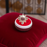 Tripund Kachua Ring | Tripund Sign Ring Silver Plated - Malawala