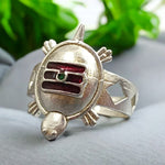 Tripund Kachua Ring | Tripund Sign Ring Silver Plated - Malawala