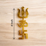 Trishakti Wall Hanging – Gold Plated Vastu Symbol for Energy Balance & Protection | Ideal for Home, Office & Temple – Malawala