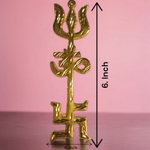 Trishakti Wall Hanging – Gold Plated Vastu Symbol for Energy Balance & Protection | Ideal for Home, Office & Temple – Malawala