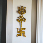 Trishakti Wall Hanging – Gold Plated Vastu Symbol for Energy Balance & Protection | Ideal for Home, Office & Temple – Malawala