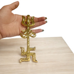 Trishakti Wall Hanging – Gold Plated Vastu Symbol for Energy Balance & Protection | Ideal for Home, Office & Temple – Malawala