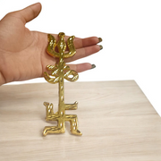 Trishakti Wall Hanging – Gold Plated Vastu Symbol for Energy Balance & Protection | Ideal for Home, Office & Temple – Malawala