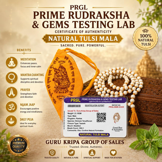 Tulsi Jaap Mala 108+1 Beads 8MM Lab Certified | Malawala