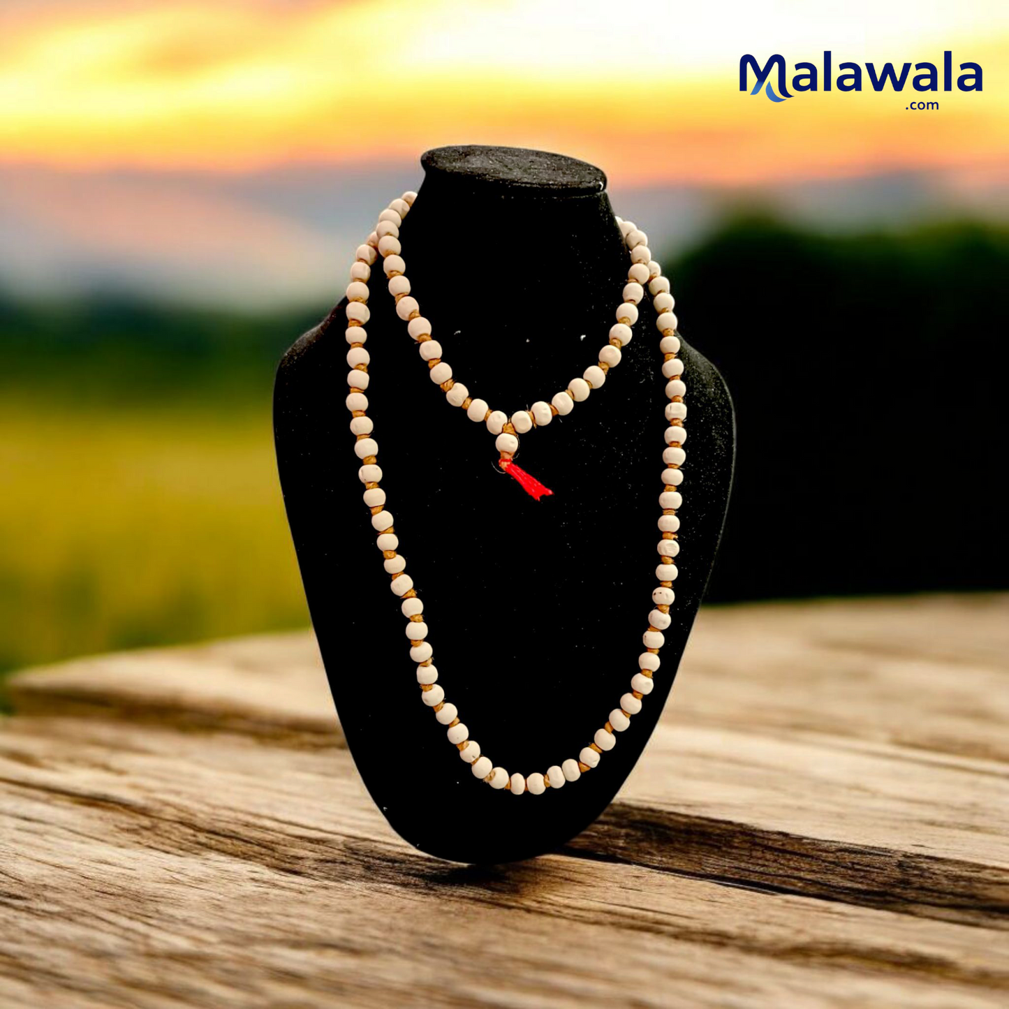 Tulsi Jaap Mala 108+1 Beads 8MM Lab Certified | Malawala