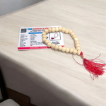Tulsi Jaap Mala 8MM handcrafted from natural Tulsi wood beads with lab certificate in 27+1 and 108+1 bead variants