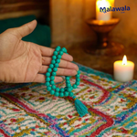 Turquoise Mala 8MM - Natural Turquoise for Healing & Protection with Lab Certificate - Malawala