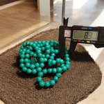 Turquoise Mala with 8MM natural turquoise beads, featuring guru bead and tassel, available in 27+1 and 108+1 bead variants