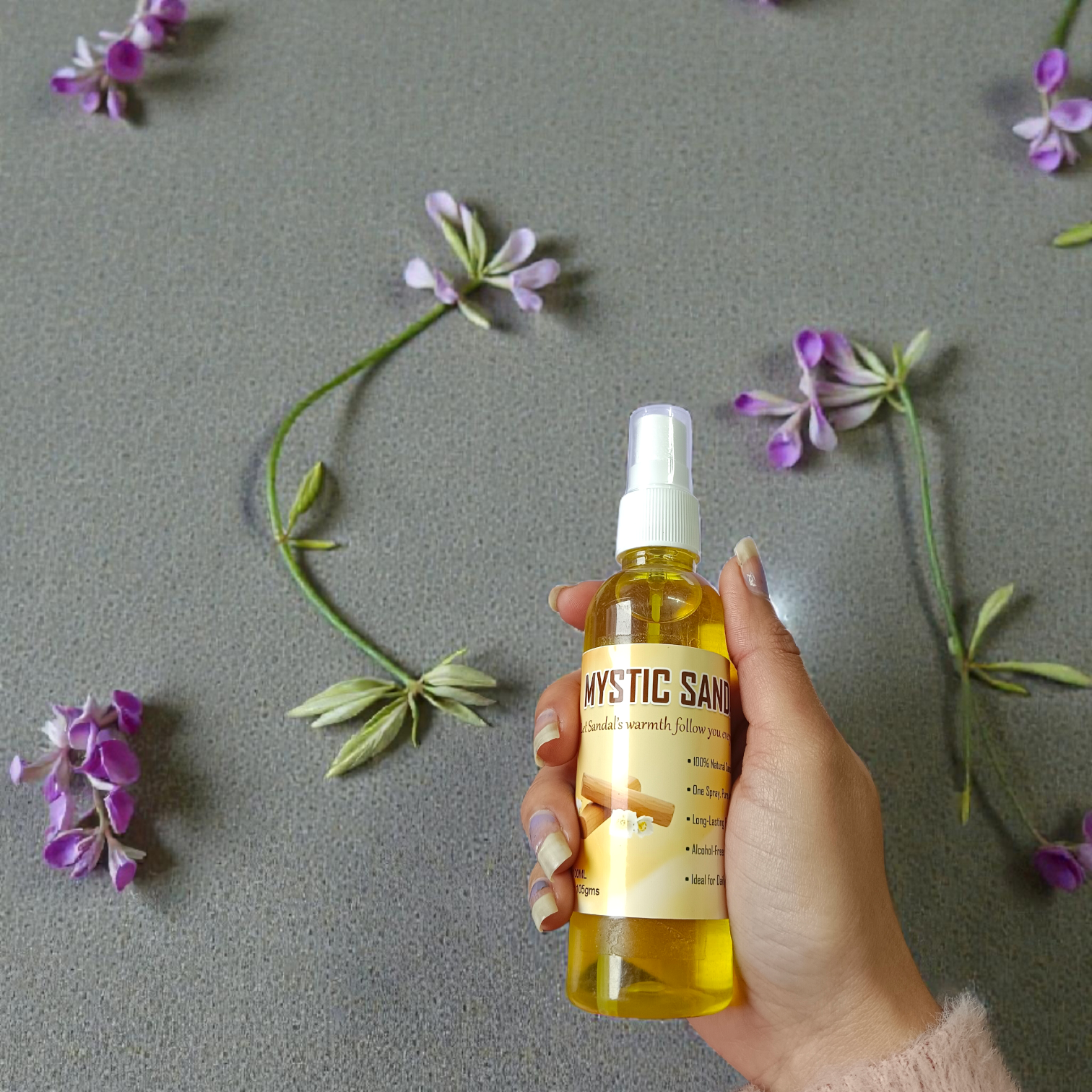 Two bottles of Mystic Sandal Spray Attar 100ML by MALAWALA with premium spray design