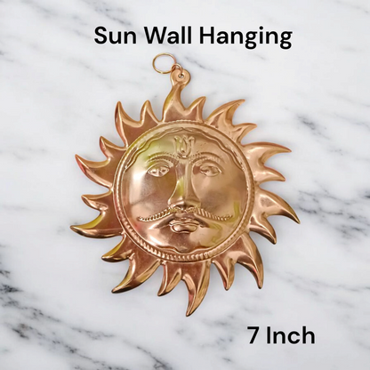 Wall Hanging Sun | Protect from Vaastu Dosh, Shani Dosh, Accidents | Pure Copper Made | Surya Wall Hanging – Malawala