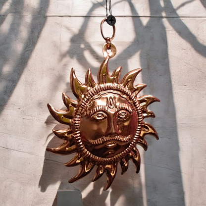 Wall Hanging Sun | Protect from Vaastu Dosh, Shani Dosh, Accidents | Pure Copper Made | Surya Wall Hanging – Malawala