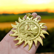 Wall Hanging Surya – Pure Brass Sun Wall Decor | Golden Finish for Protection from Vastu Dosh, Shani Dosh & Accidents | Ideal for Home & Office – Malawala