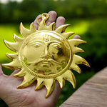 Wall Hanging Surya – Pure Brass Sun Wall Decor | Golden Finish for Protection from Vastu Dosh, Shani Dosh & Accidents | Ideal for Home & Office – Malawala