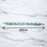 White Agate and Blue Chalcedony Bracelet | Lab Certified Genuine White Agate and Coconut Chalcedony Bracelet - Malawala