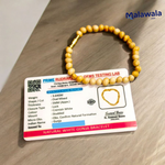 White Gunja Bracelet - Natural Safed Gunja for Purity & Protection with Lab Certificate - Malawala