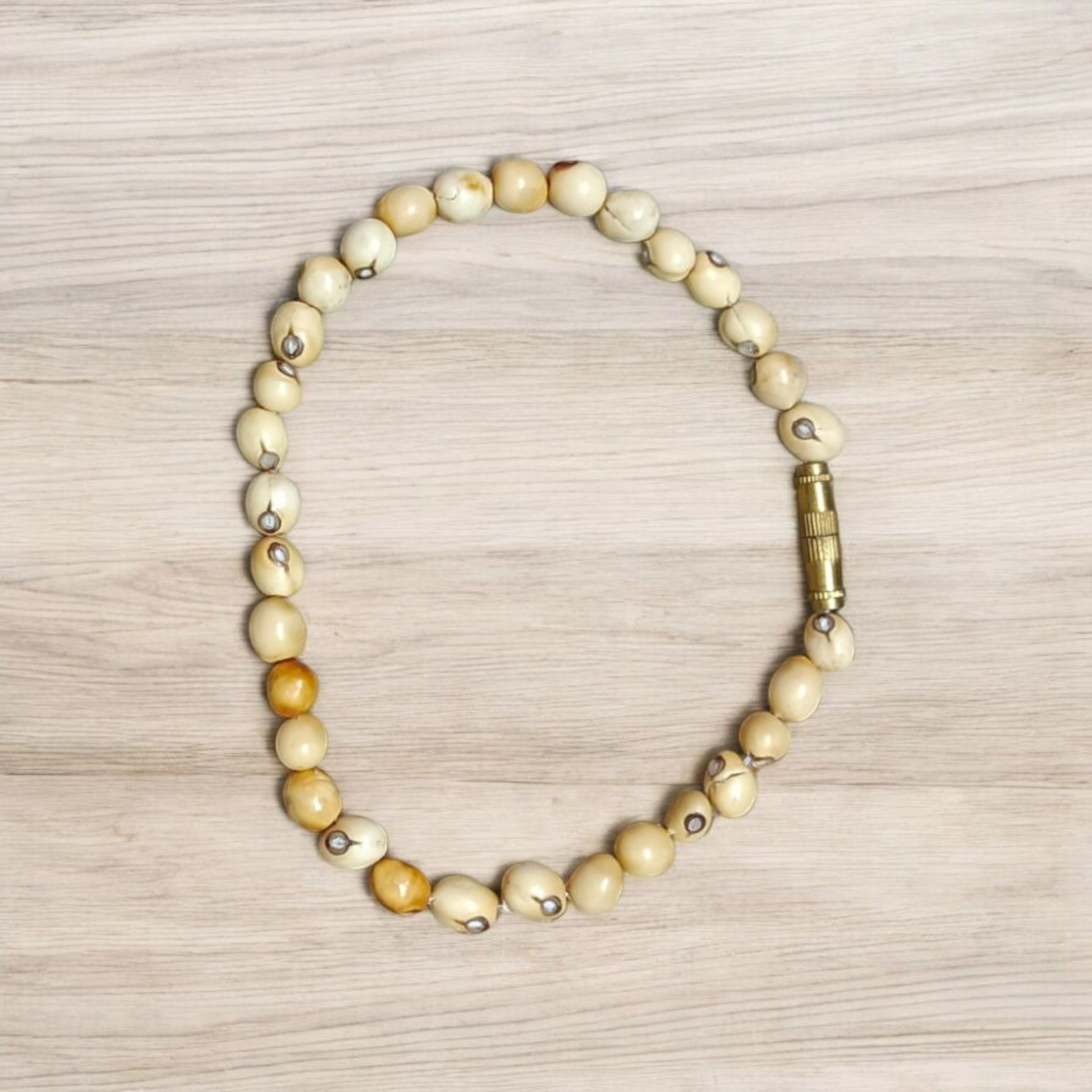White Gunja Bracelet - Natural Safed Gunja for Purity & Protection with Lab Certificate - Malawala