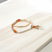 White Moti Mala with 108 Beads for Temple Worship and Idol Decoration