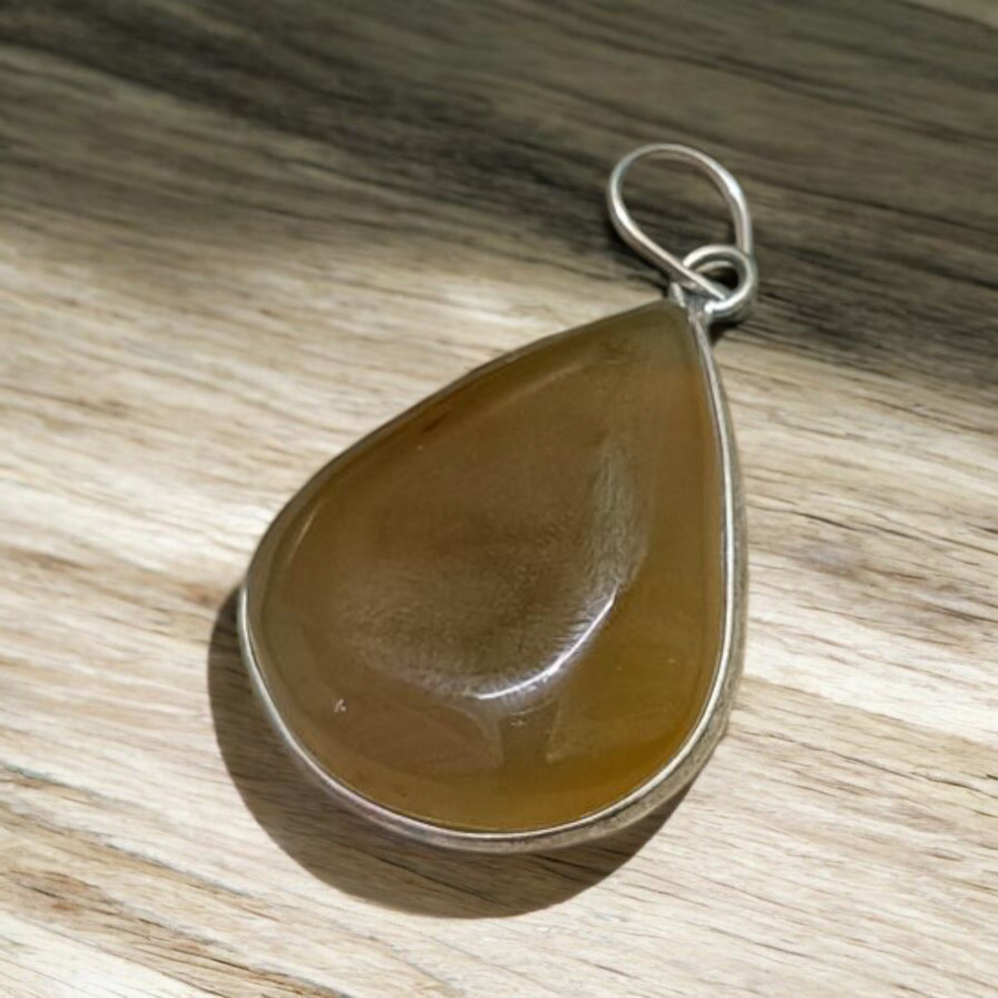 Yellow Agate Pendant | Lab Certified | Peela Hakik Locket