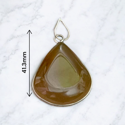 Yellow Agate Pendant | Lab Certified | Peela Hakik Locket