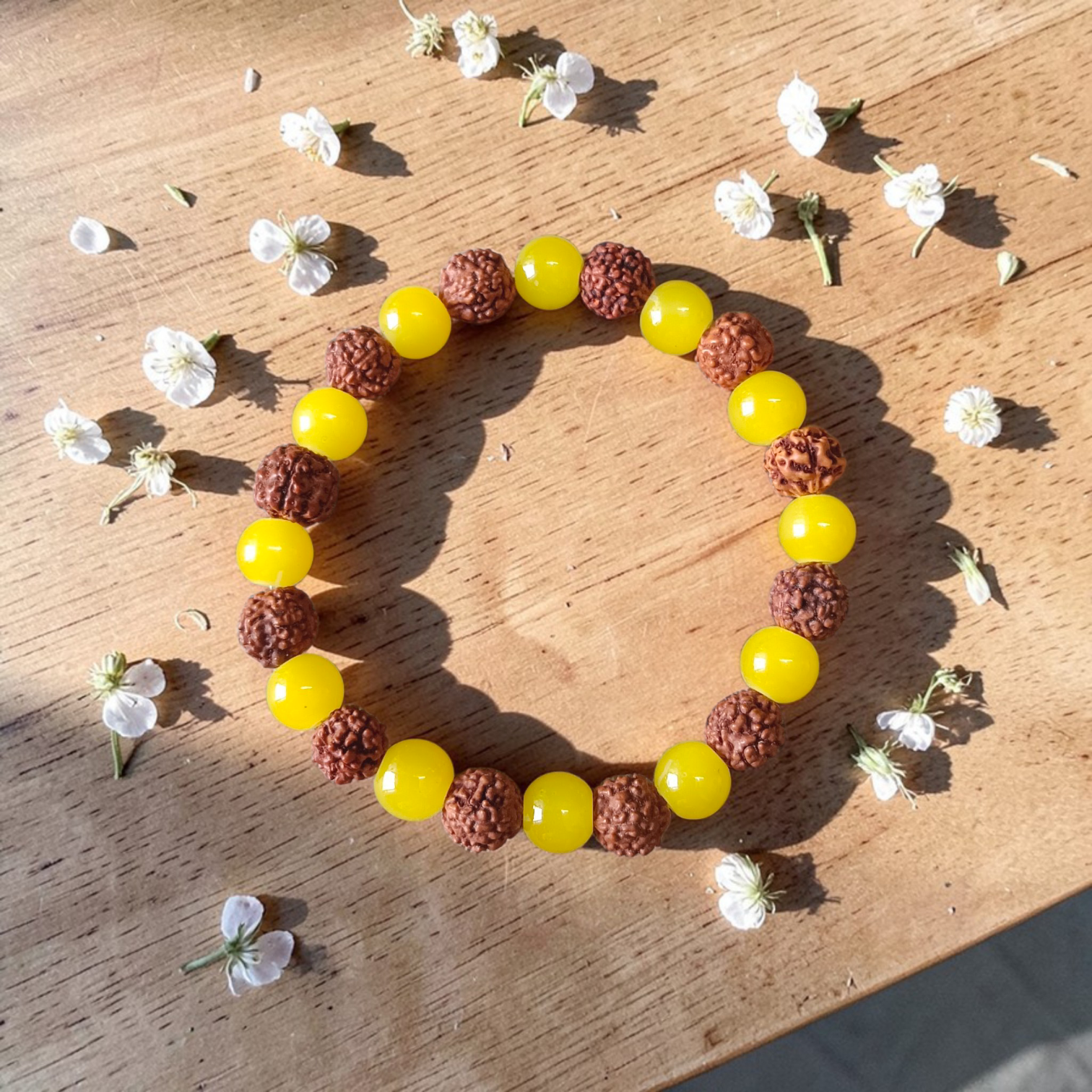 multi beads bracelet 8mm stretchable lab certified healing bracelet for energy balance and protection