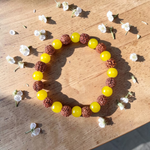 multi beads bracelet 8mm stretchable lab certified healing bracelet for energy balance and protection